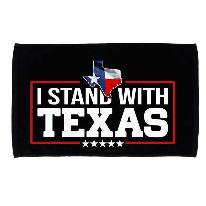 I Stand With Texas Flag Barbed Wire Microfiber Hand Towel