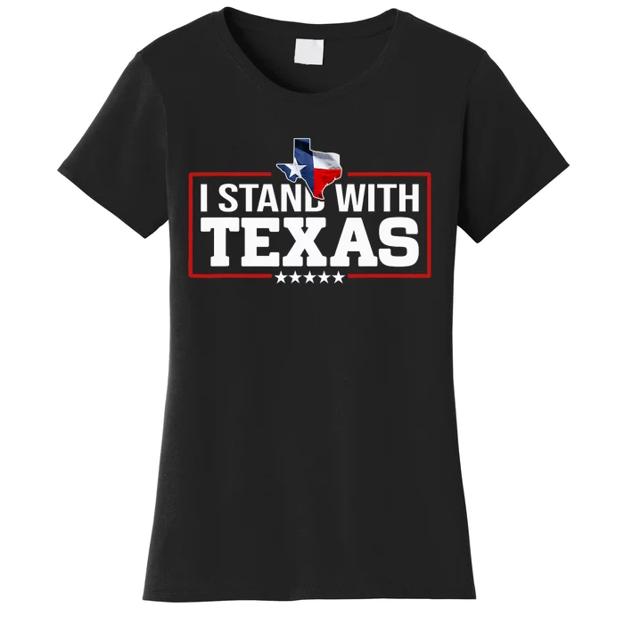 I Stand With Texas Flag Barbed Wire Women's T-Shirt