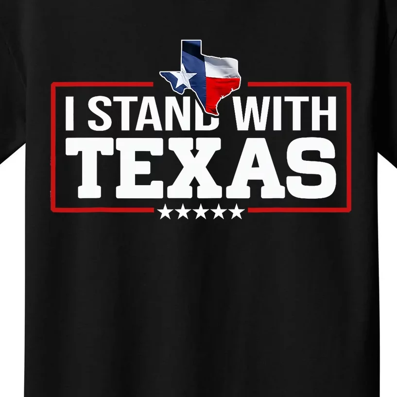 I Stand With Texas Flag Barbed Wire Kids T-Shirt