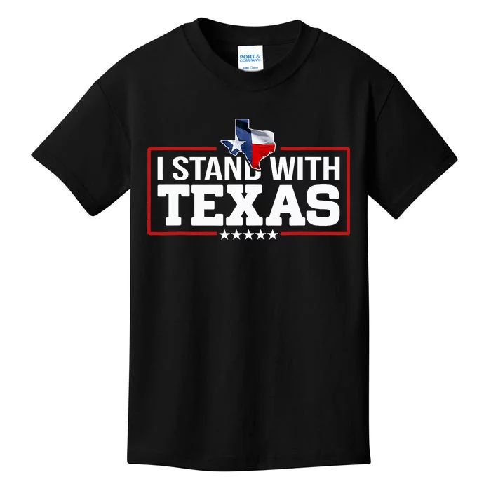 I Stand With Texas Flag Barbed Wire Kids T-Shirt