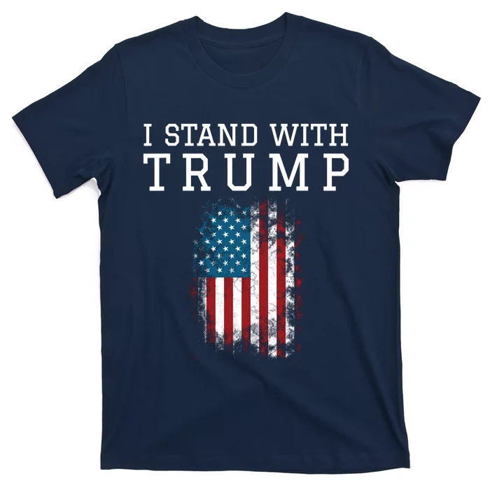 I Stand With Trump Pro Trump Supporter Free Trump T-Shirt