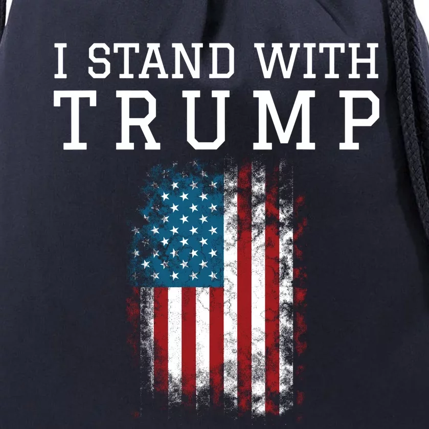 I Stand With Trump Pro Trump Supporter Free Trump Drawstring Bag