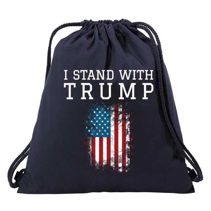 I Stand With Trump Pro Trump Supporter Free Trump Drawstring Bag