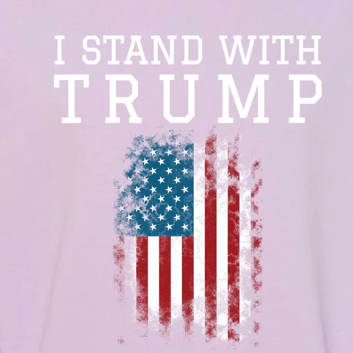 I Stand With Trump Pro Trump Supporter Free Trump Garment-Dyed Sweatshirt