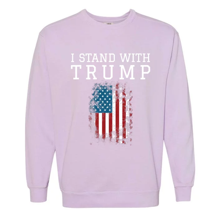 I Stand With Trump Pro Trump Supporter Free Trump Garment-Dyed Sweatshirt