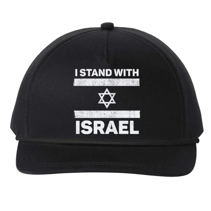 I Stand With Israel My Support Israel Flag Pride Snapback Five-Panel Rope Hat