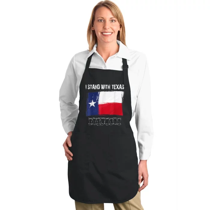 I Stand With Texas Come And Take It Full-Length Apron With Pocket