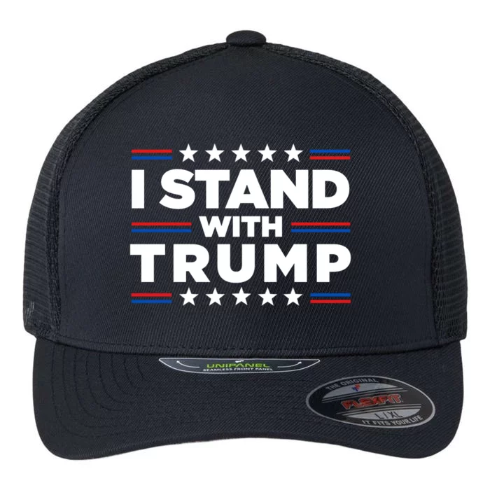 I Stand With Trump Pro Trump Supporter Free Trump Flexfit Unipanel Trucker Cap