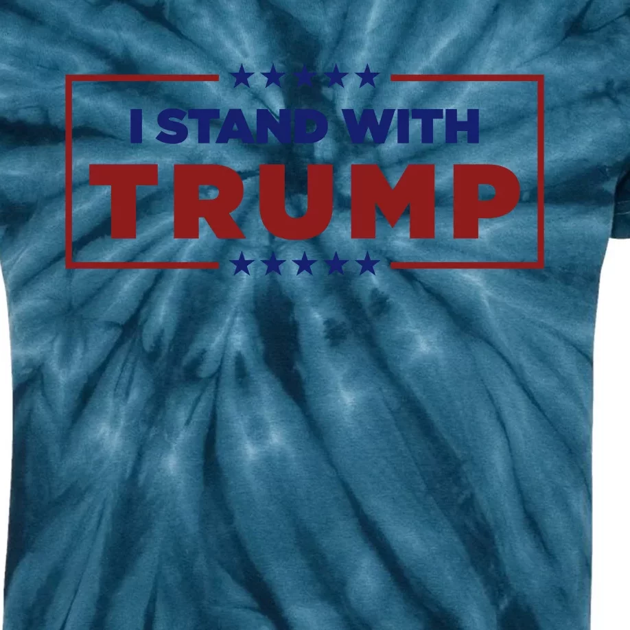 I Stand With Trump Pro Trump Supporter Free Trump Kids Tie-Dye T-Shirt