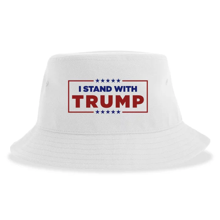 I Stand With Trump Pro Trump Supporter Free Trump Sustainable Bucket Hat