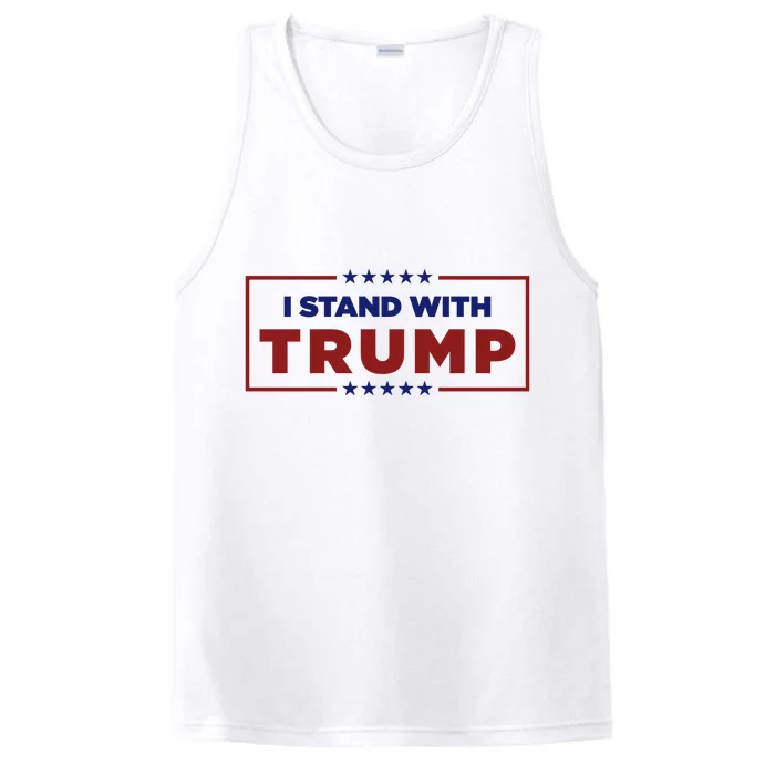 I Stand With Trump Pro Trump Supporter Free Trump Performance Tank