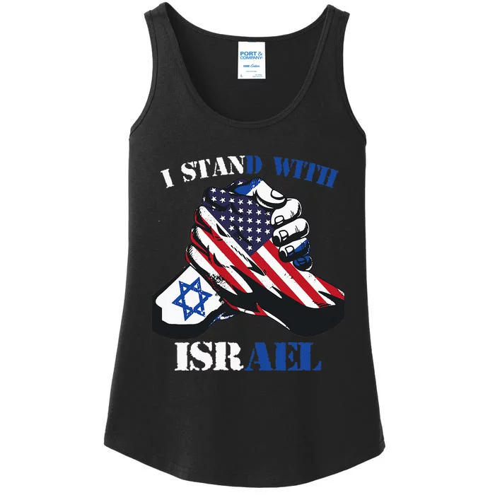 I Stand With Israel Support Israel Love Israeli Brotherhood Ladies Essential Tank