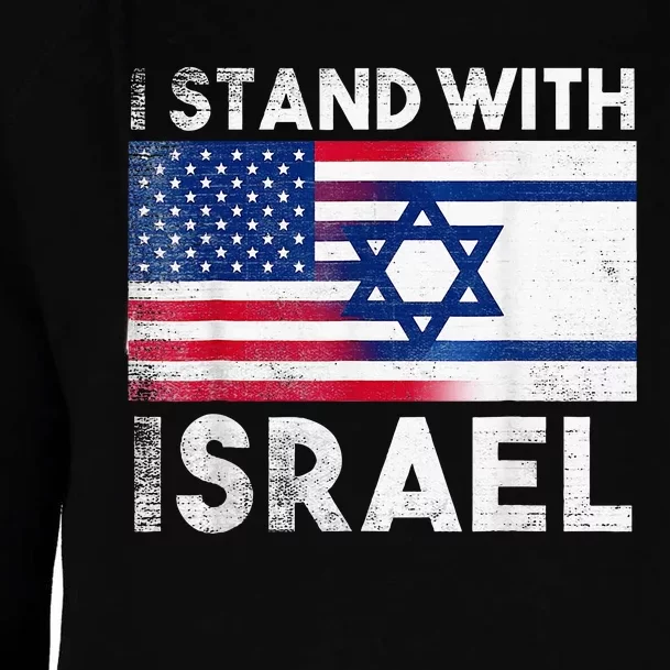 I Stand With Israel Pray For Israel US and Israel Flag Womens Funnel Neck Pullover Hood