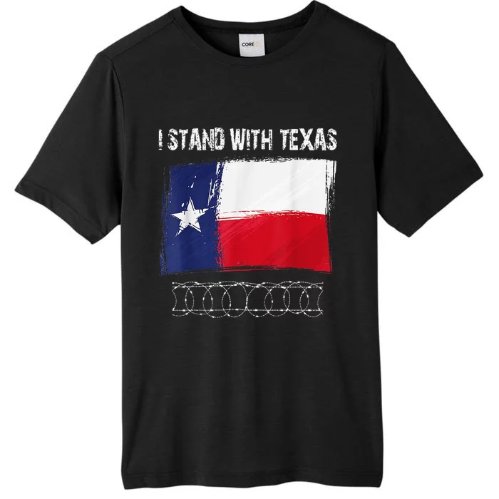 I Stand With Texas Flag Usa State Of Texas ChromaSoft Performance T-Shirt