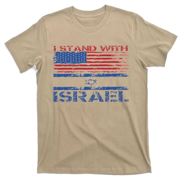 I Stand With Israel Support Black T-Shirt