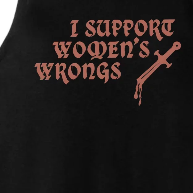 I Support Women Wrongs Women Rights Feminism Ladies Tri-Blend Wicking Tank