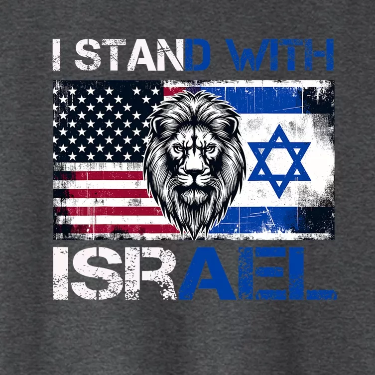 I Stand With Israel US Support Lion Love Israeli Brotherhood Women's Crop Top Tee