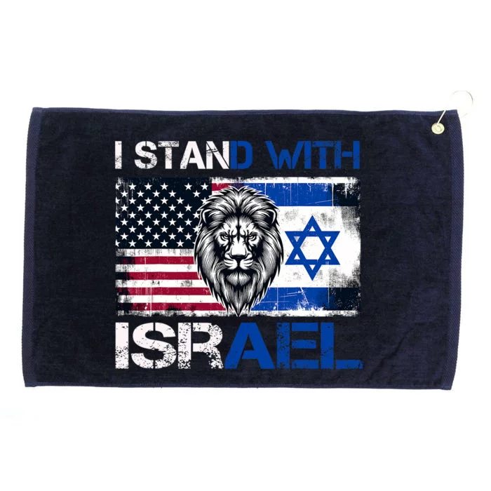 I Stand With Israel US Support Lion Love Israeli Brotherhood Grommeted Golf Towel