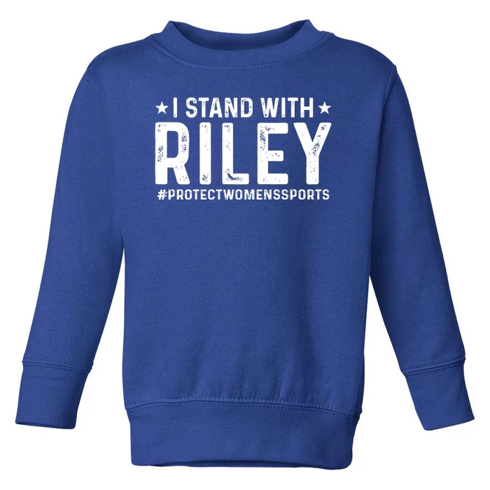 I Stand With Riley Gaines #ProtectWomensSports Toddler Sweatshirt