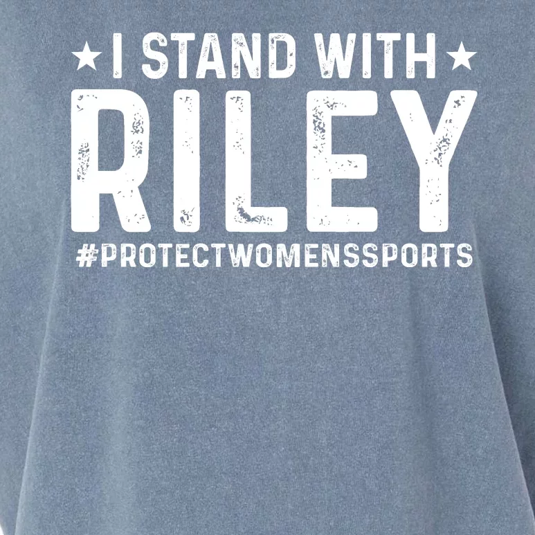 I Stand With Riley Gaines #ProtectWomensSports Garment-Dyed Women's Muscle Tee