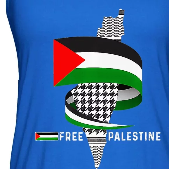 I Stand With Palestine For Their Freedom Free Palestine Ladies Essential Flowy Tank