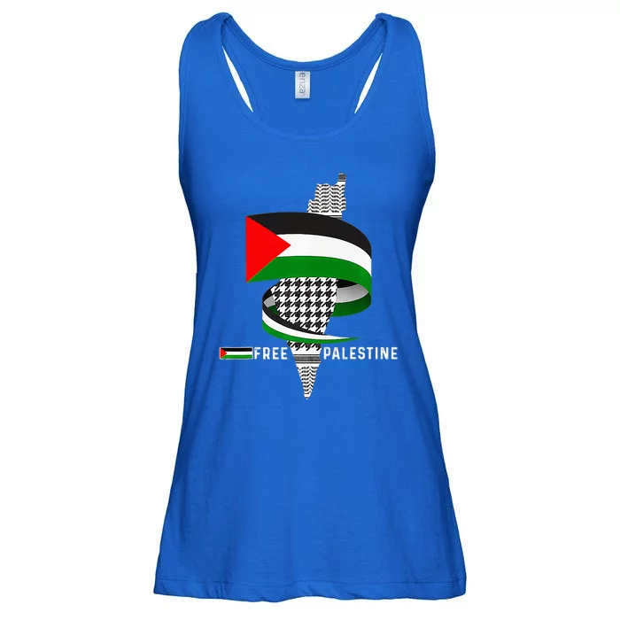 I Stand With Palestine For Their Freedom Free Palestine Ladies Essential Flowy Tank