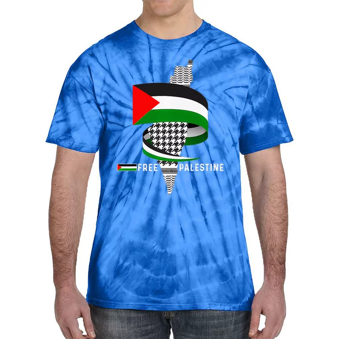 I Stand With Palestine For Their Freedom Free Palestine Tie-Dye T-Shirt