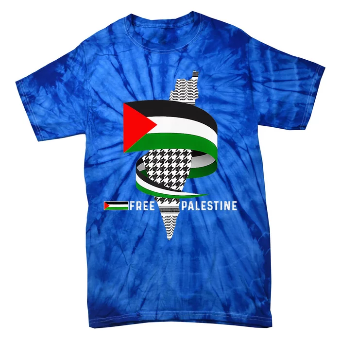 I Stand With Palestine For Their Freedom Free Palestine Tie-Dye T-Shirt