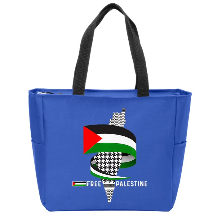 I Stand With Palestine For Their Freedom Free Palestine Zip Tote Bag