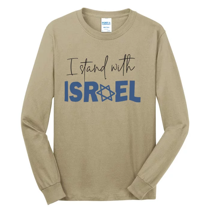 I Stand With Israel Support Black Tall Long Sleeve T-Shirt