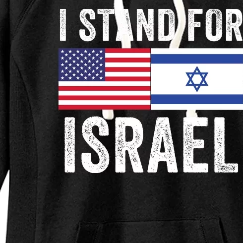 I Stand With Israel Usa Israeli Flag Jewish I Love Israel I Support Israel Women's Fleece Hoodie