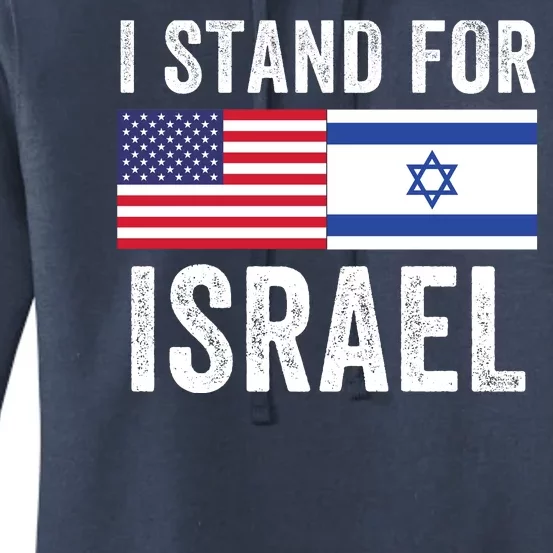 I Stand With Israel Usa Israeli Flag Jewish I Love Israel I Support Israel Women's Pullover Hoodie