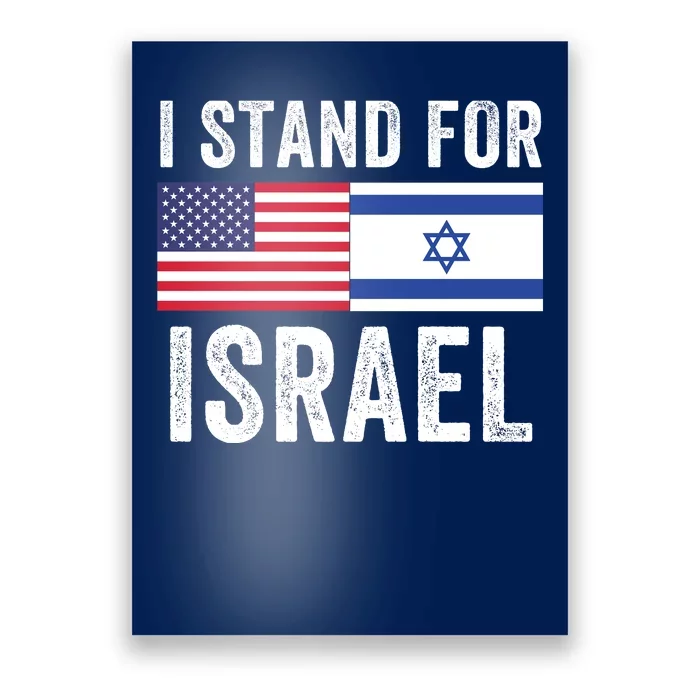 I Stand With Israel Usa Israeli Flag Jewish I Love Israel I Support Israel Poster