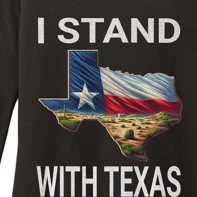 I Stand With Texas I Support Texas Womens CVC Long Sleeve Shirt