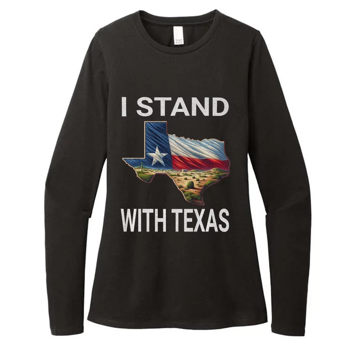 I Stand With Texas I Support Texas Womens CVC Long Sleeve Shirt