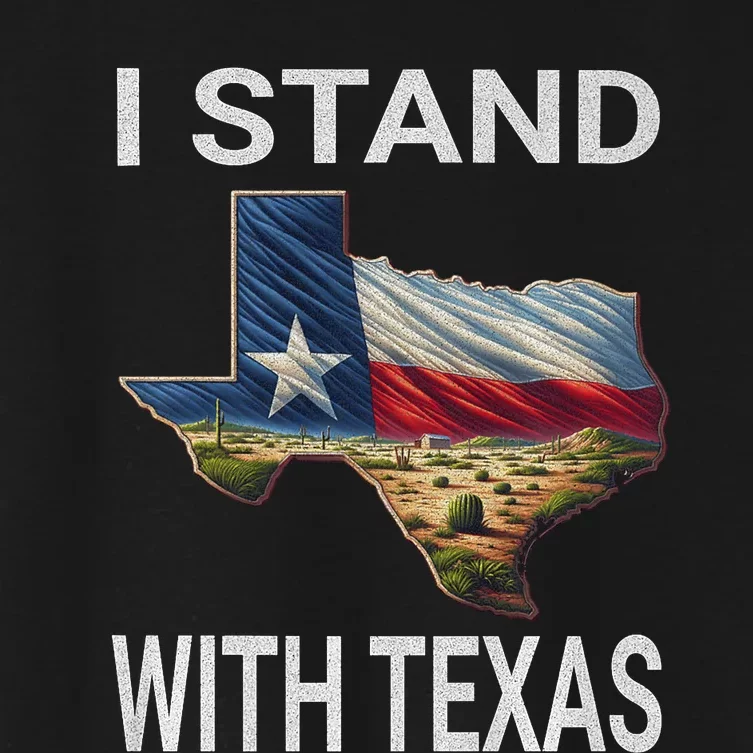 I Stand With Texas I Support Texas Women's Crop Top Tee