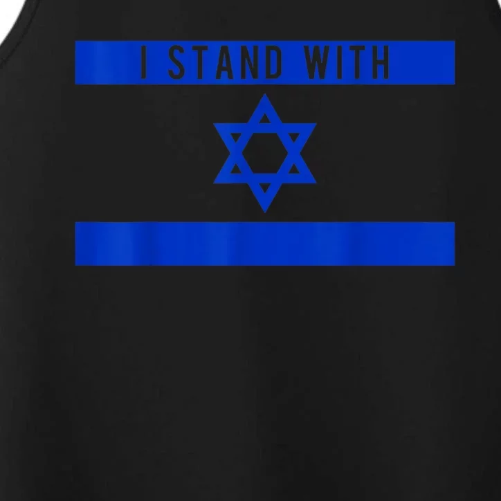 I Stand With Israel Performance Tank