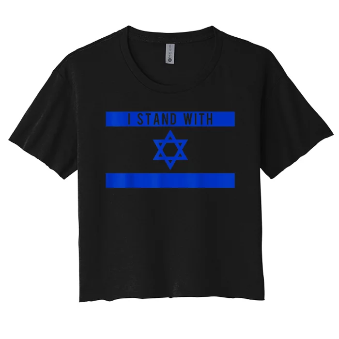 I Stand With Israel Women's Crop Top Tee