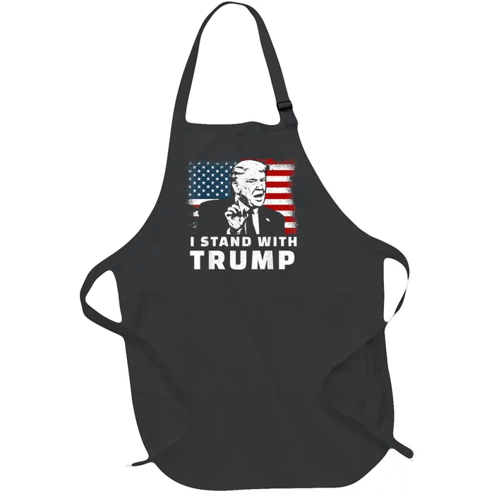 I Stand With Trump Full-Length Apron With Pocket