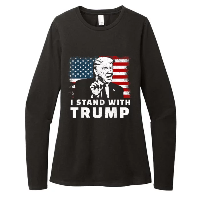 I Stand With Trump Womens CVC Long Sleeve Shirt