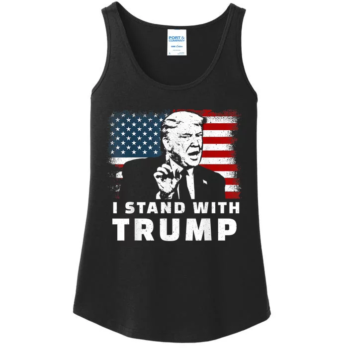 I Stand With Trump Ladies Essential Tank