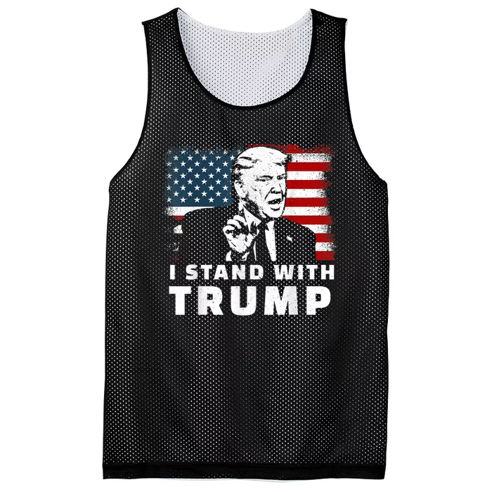 I Stand With Trump Mesh Reversible Basketball Jersey Tank