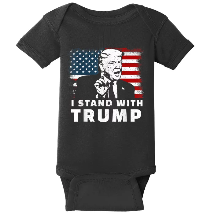 I Stand With Trump Baby Bodysuit