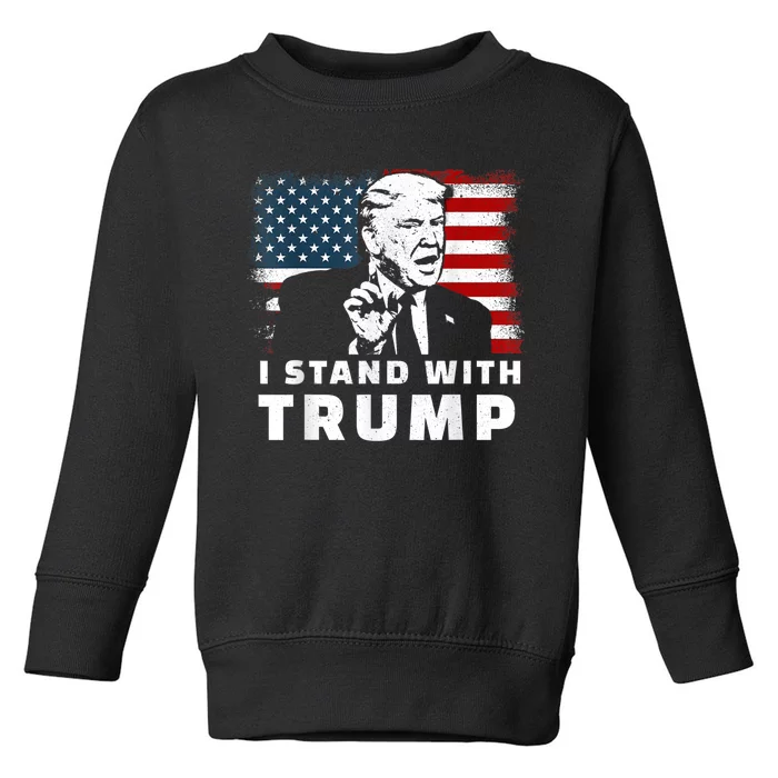 I Stand With Trump Toddler Sweatshirt