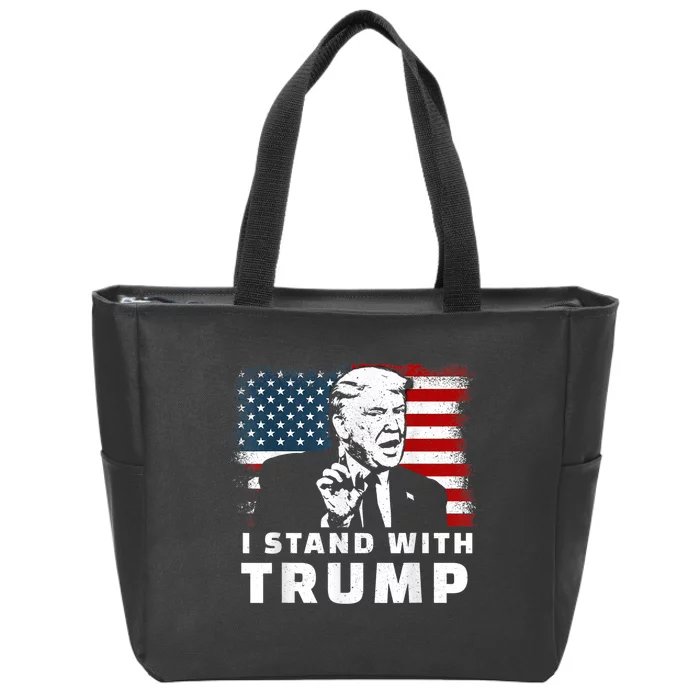 I Stand With Trump Zip Tote Bag