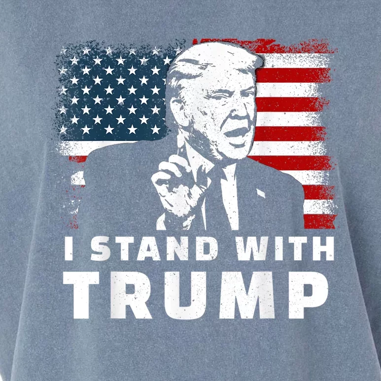 I Stand With Trump Garment-Dyed Women's Muscle Tee