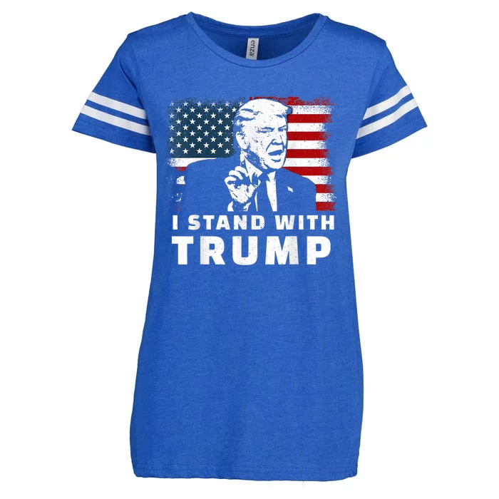 I Stand With Trump Enza Ladies Jersey Football T-Shirt