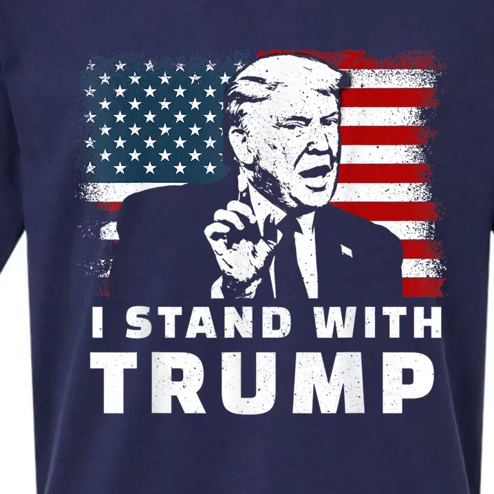 I Stand With Trump Sueded Cloud Jersey T-Shirt