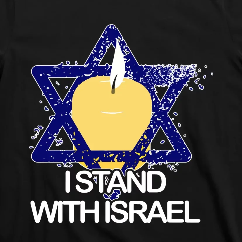 I Stand With Israel Support Black T-Shirt