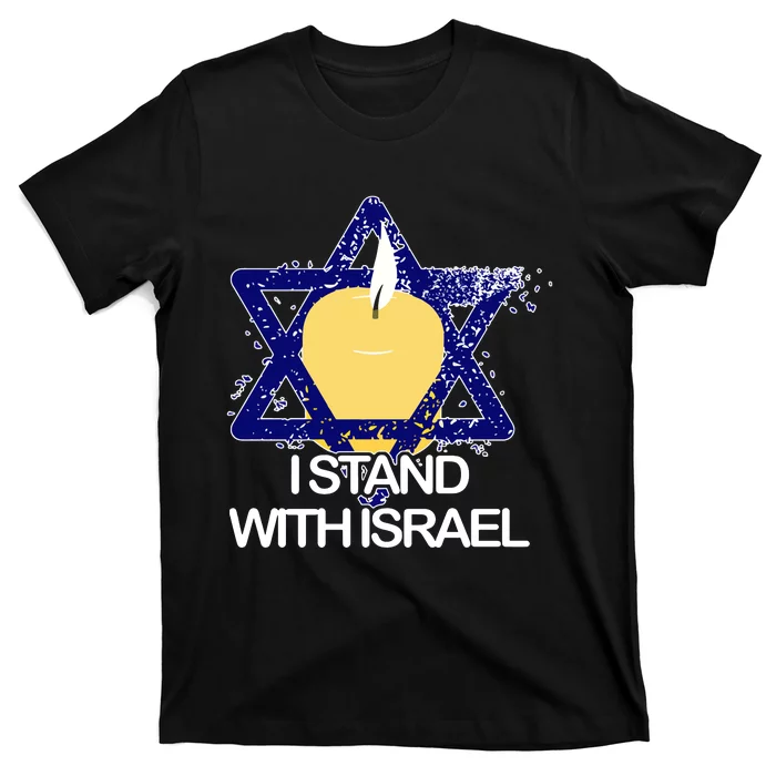 I Stand With Israel Support Black T-Shirt